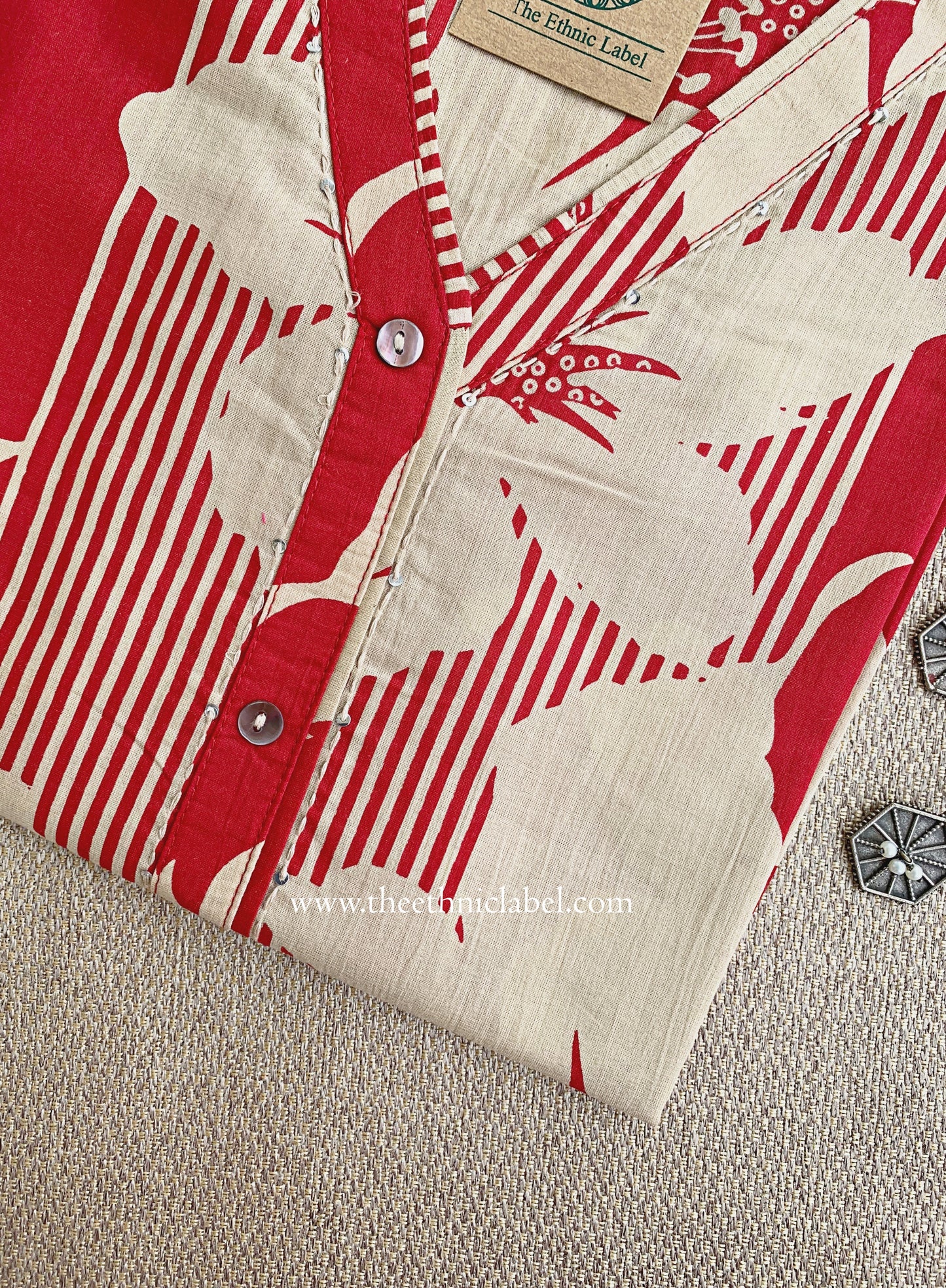 "Pavitra" Buttoned Cotton kurta