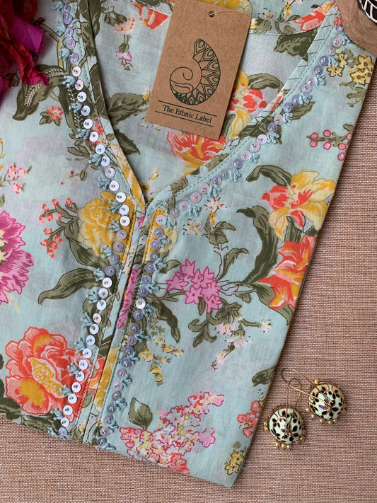 "Aanchal" Hand Work Cotton kurta - Image 2