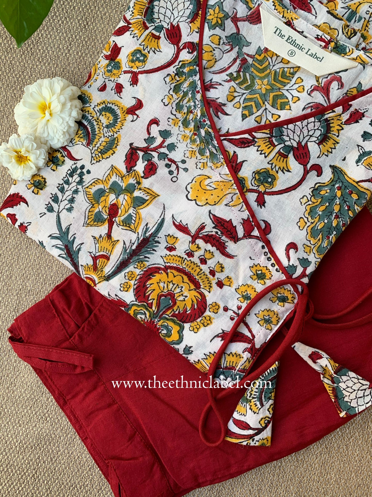 "Prishita" Hand Block Printed Kurta with Straight Pant-2pc