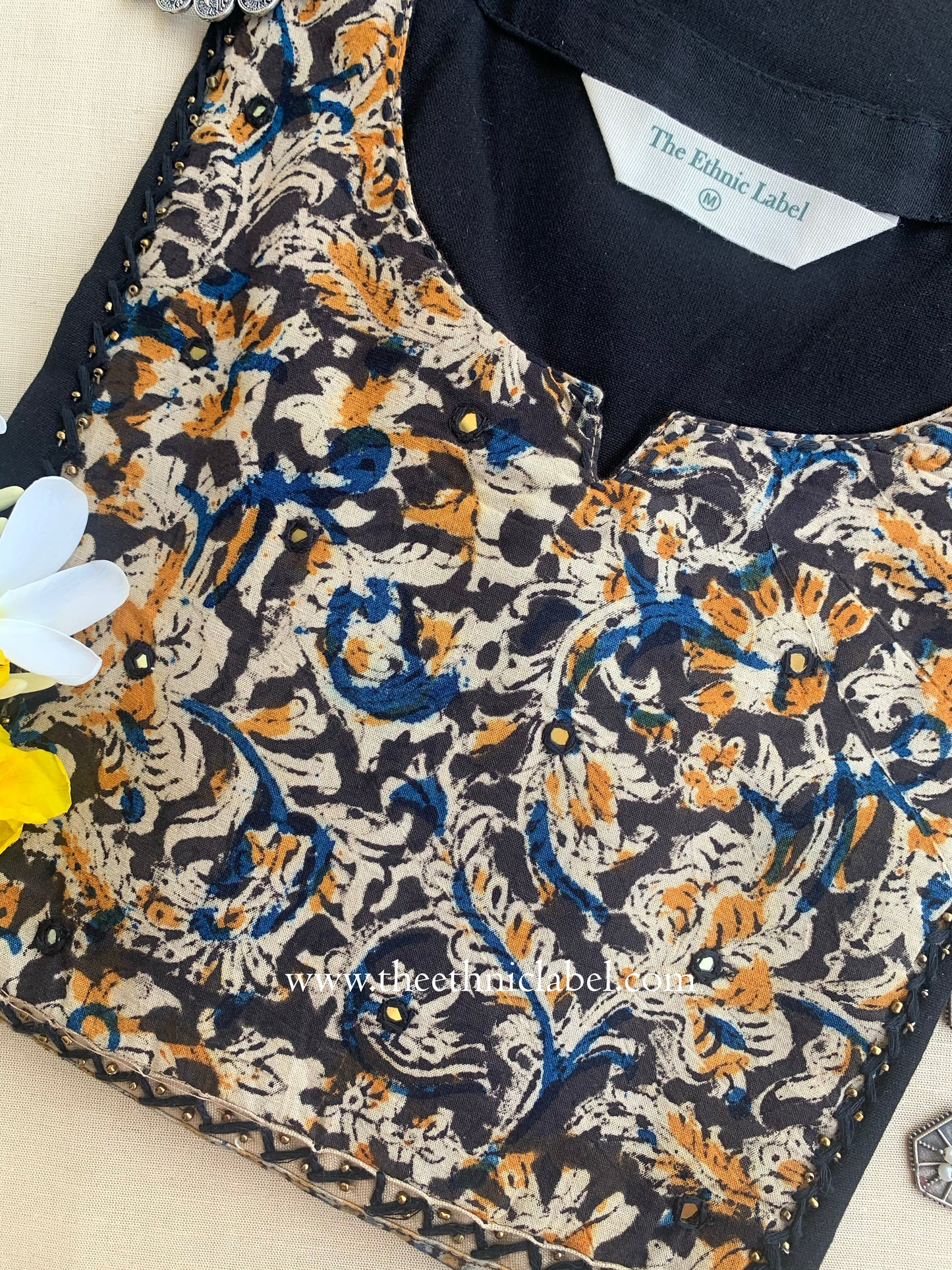 "Sara" Black Handwork Cotton kurta