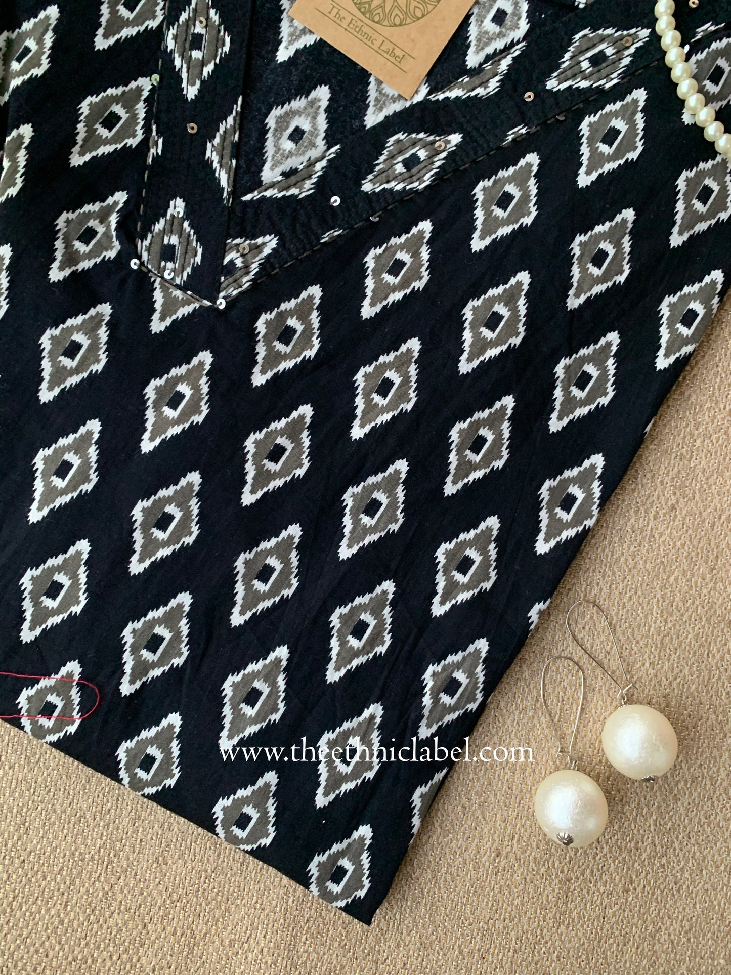 "Paheli" Kantha Cotton kurta - Big Size