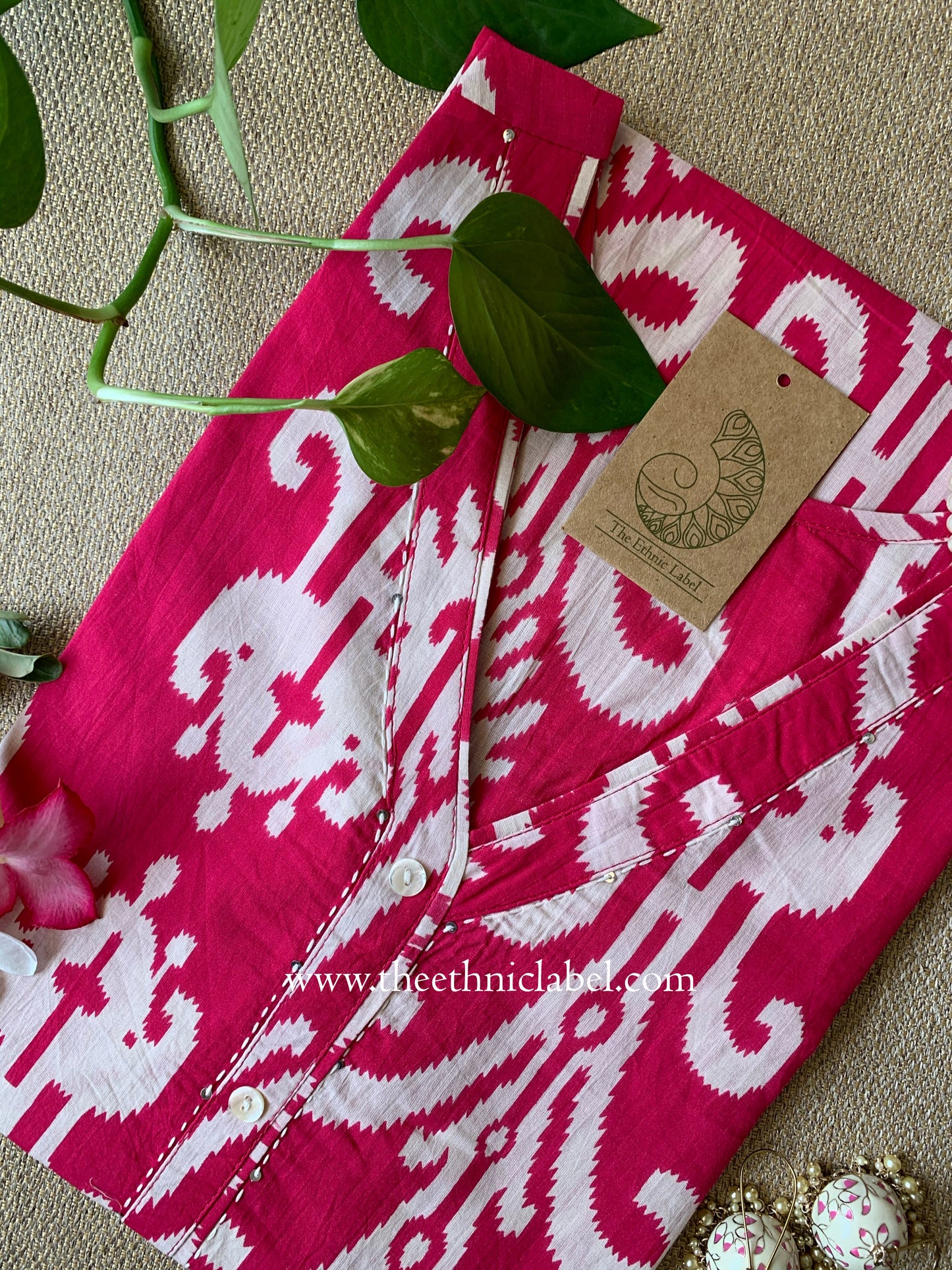 "Rajvi" Ikat Cotton kurta