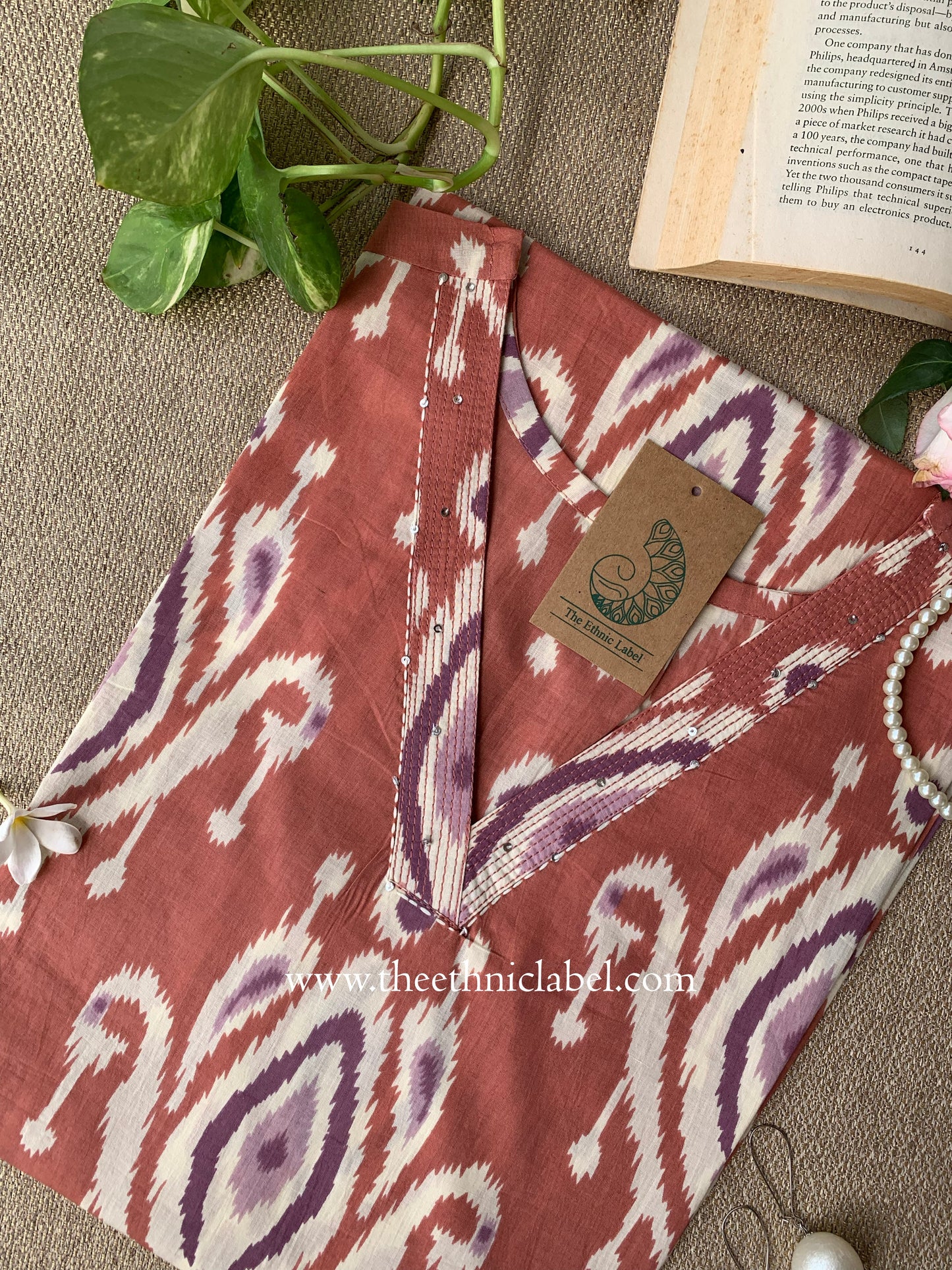 "Maati" Ikat Cotton kurta - Big Size