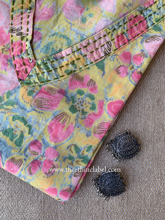 "Mahika" Floral Cotton Kurta