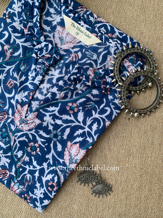 "Avnee" Hand Blockprinted Cotton Kurta