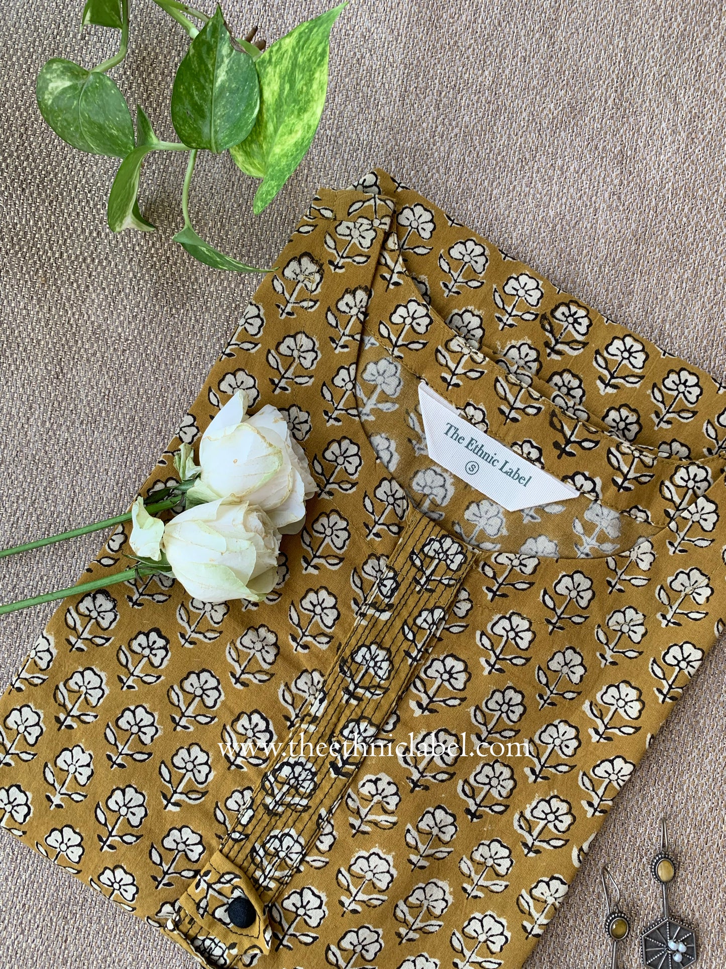 "Kshiti" Hand Block Printed Cotton kurta