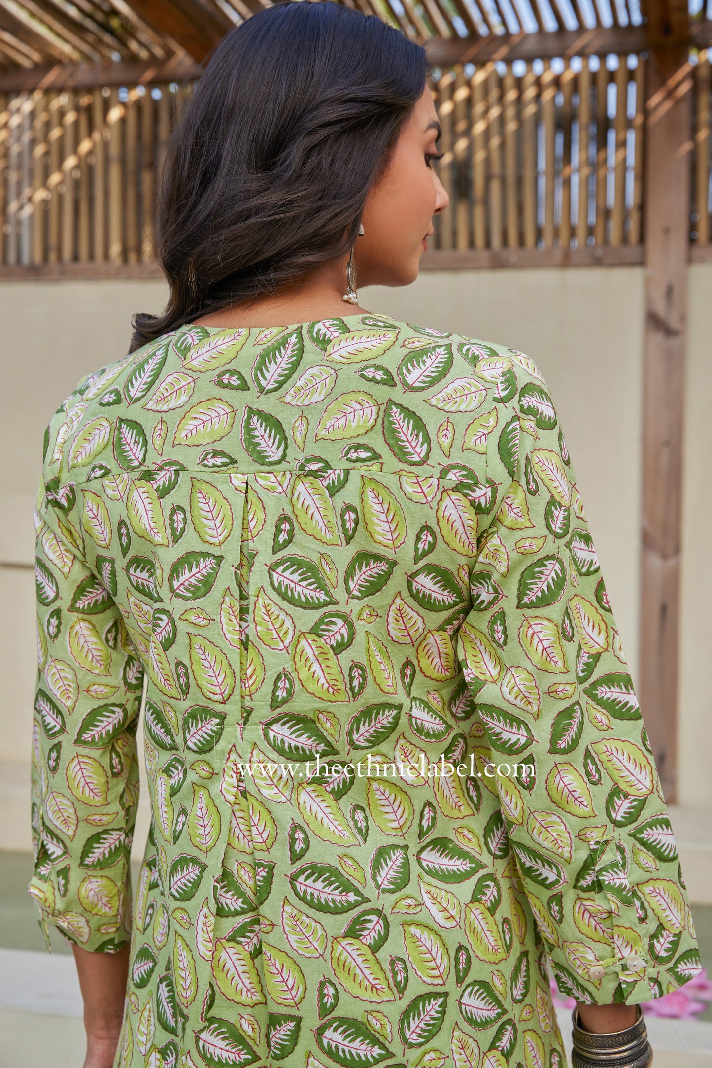 "Patti" Block Printed Buttoned Cotton kurta