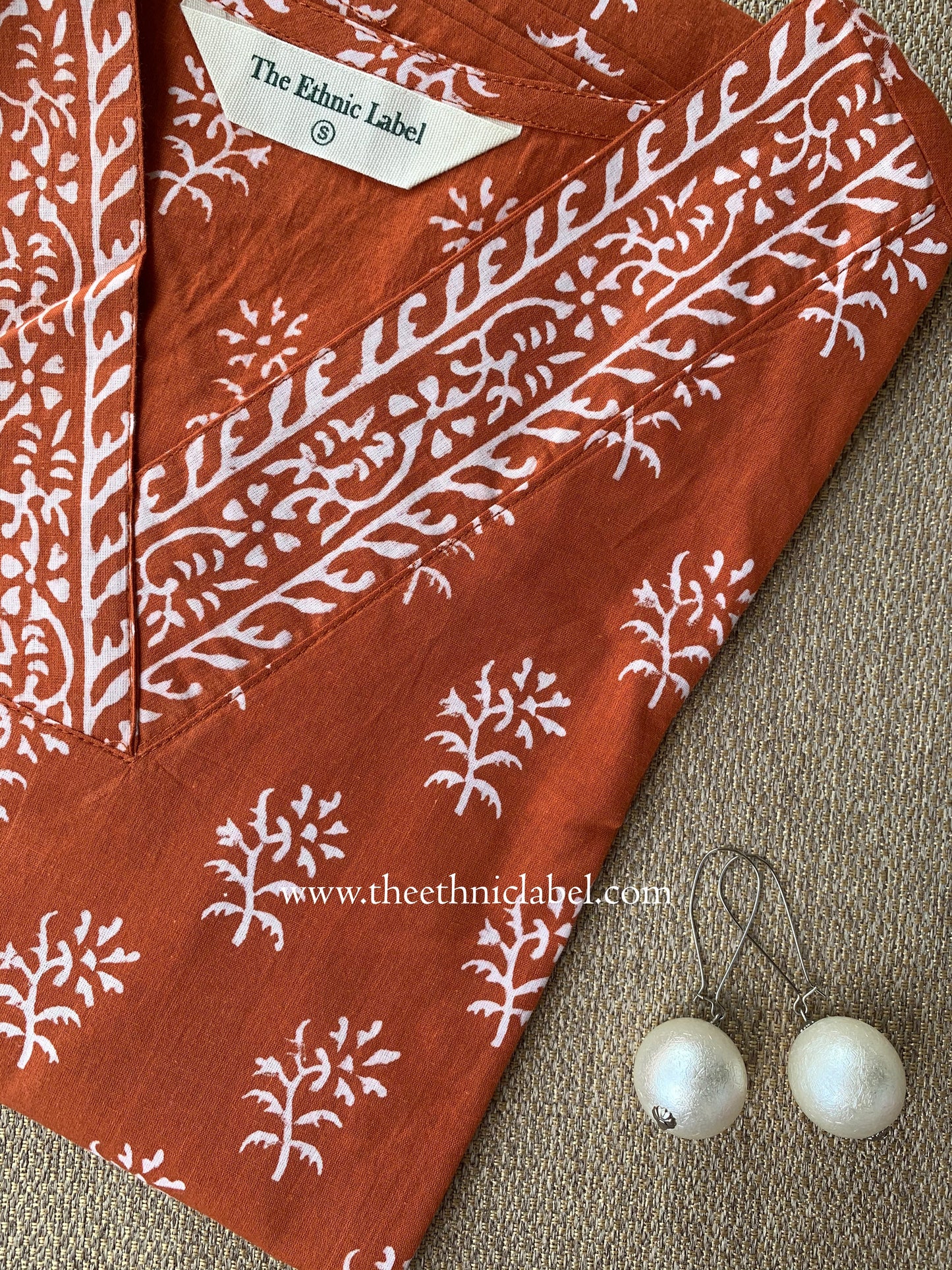 "Bhoomi" Hand Block Printed Cotton kurta