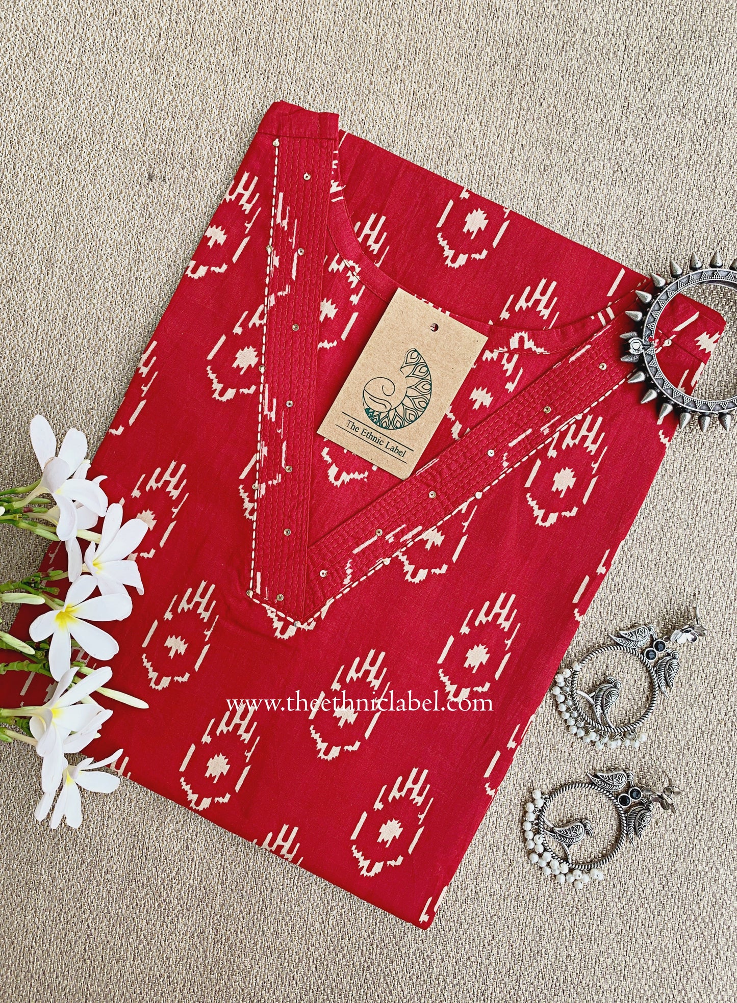 "Shailee" Kantha Cotton kurta