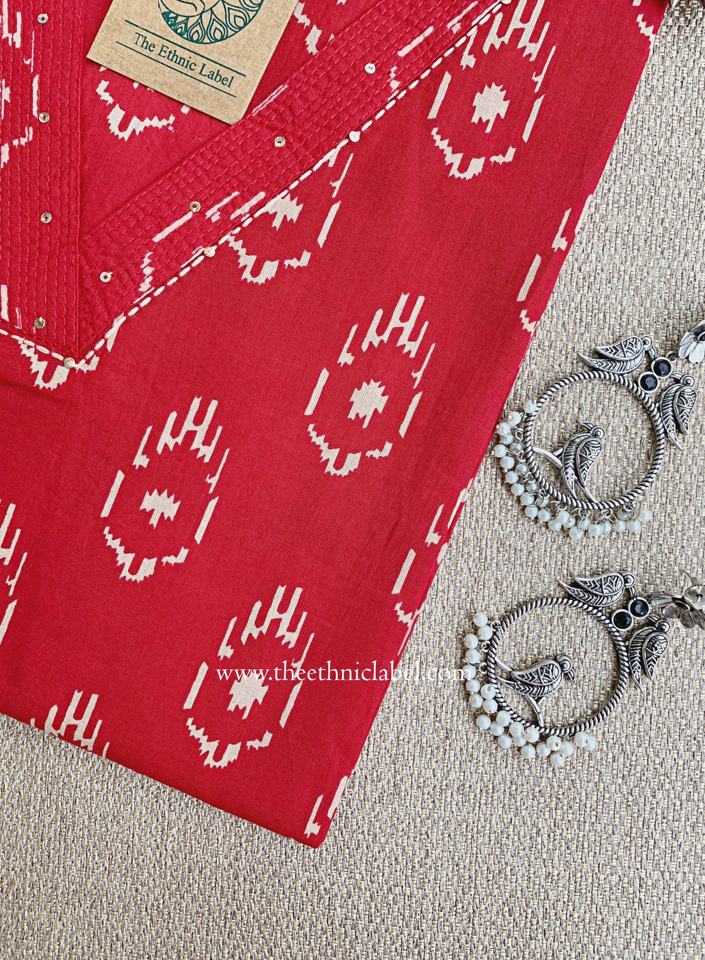 "Shailee" Kantha Cotton kurta