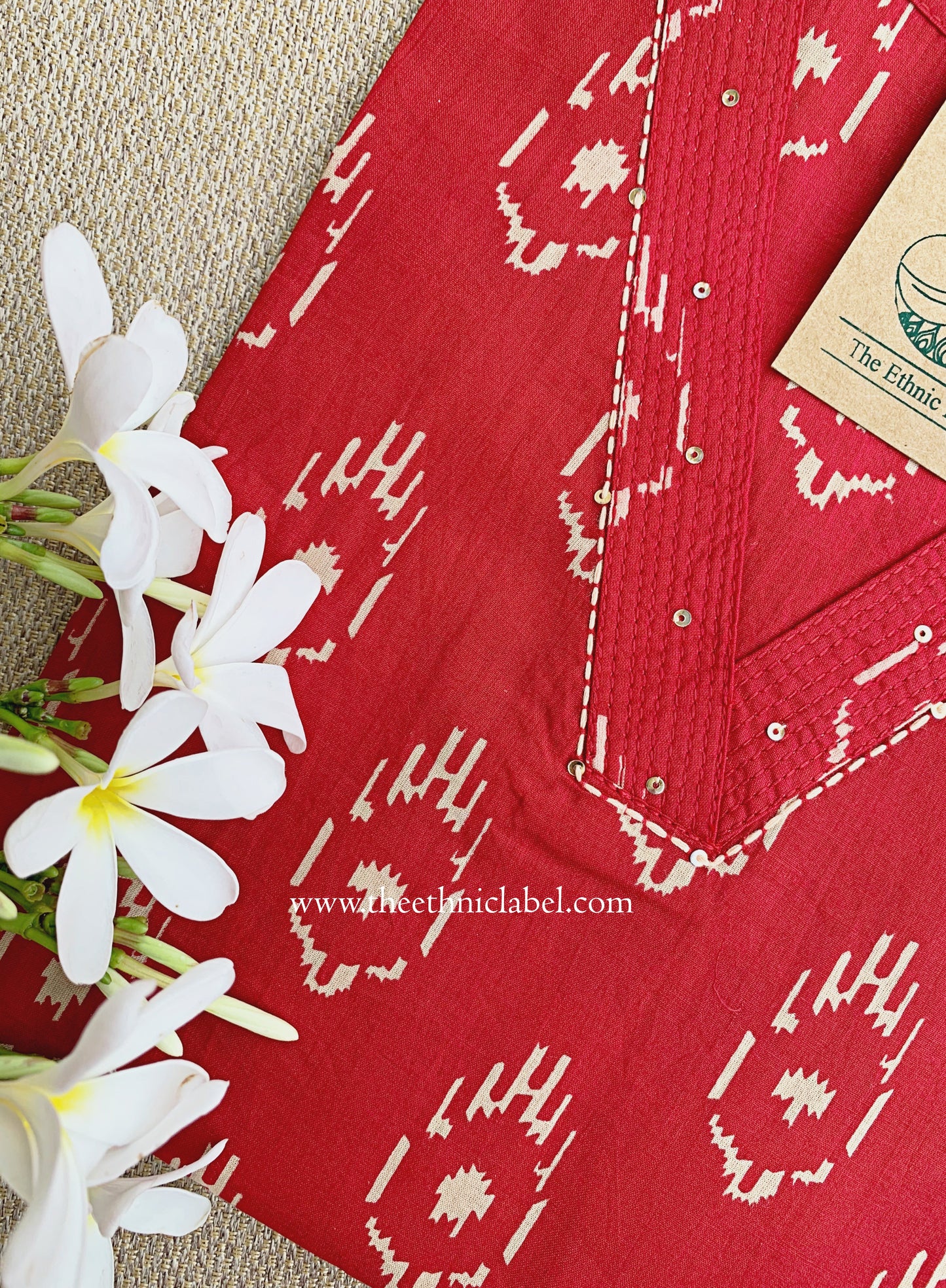 "Shailee" Kantha Cotton kurta
