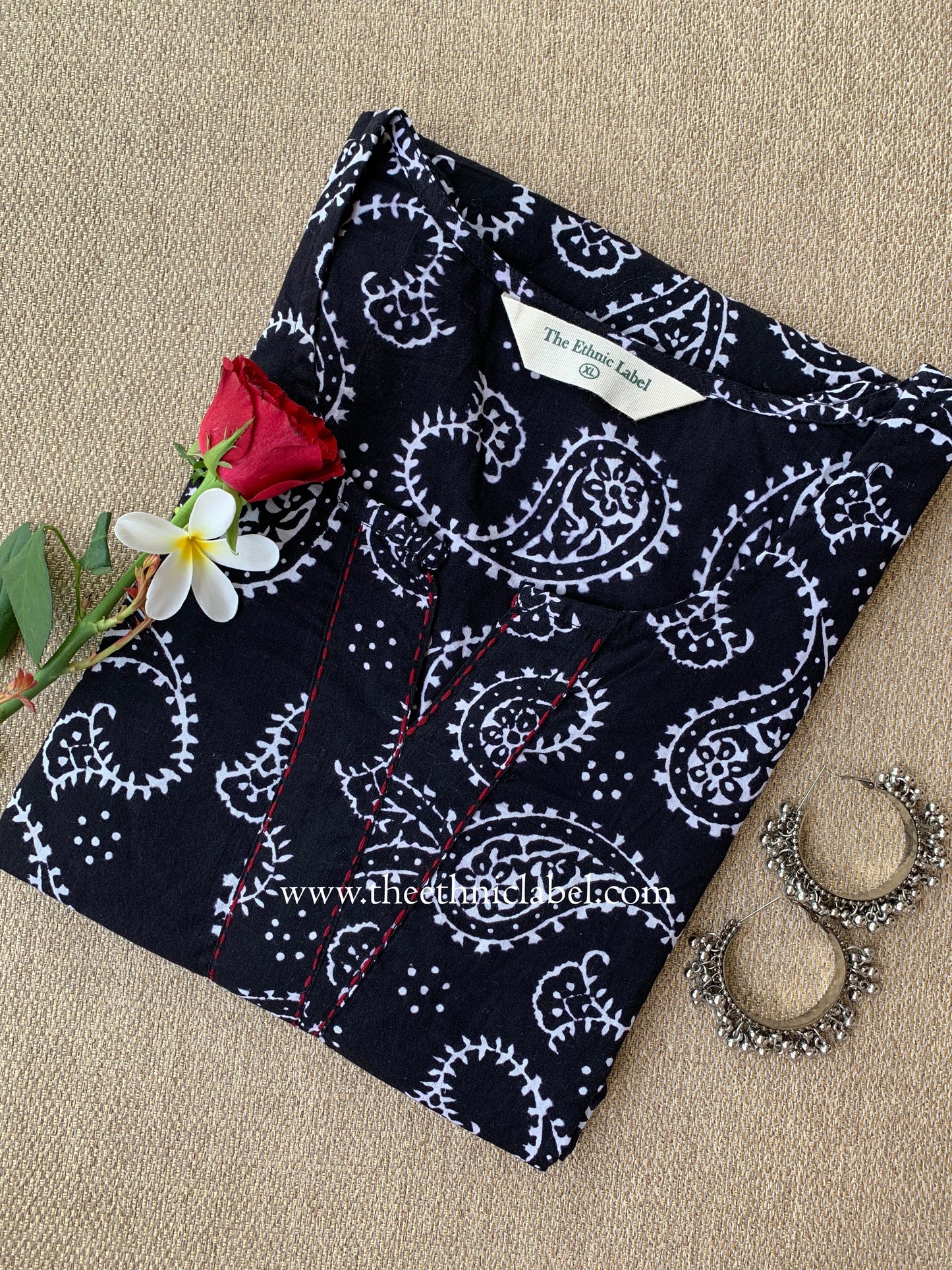 "Ghazal" Kantha Block Printed Cotton kurta (S to 5XL)