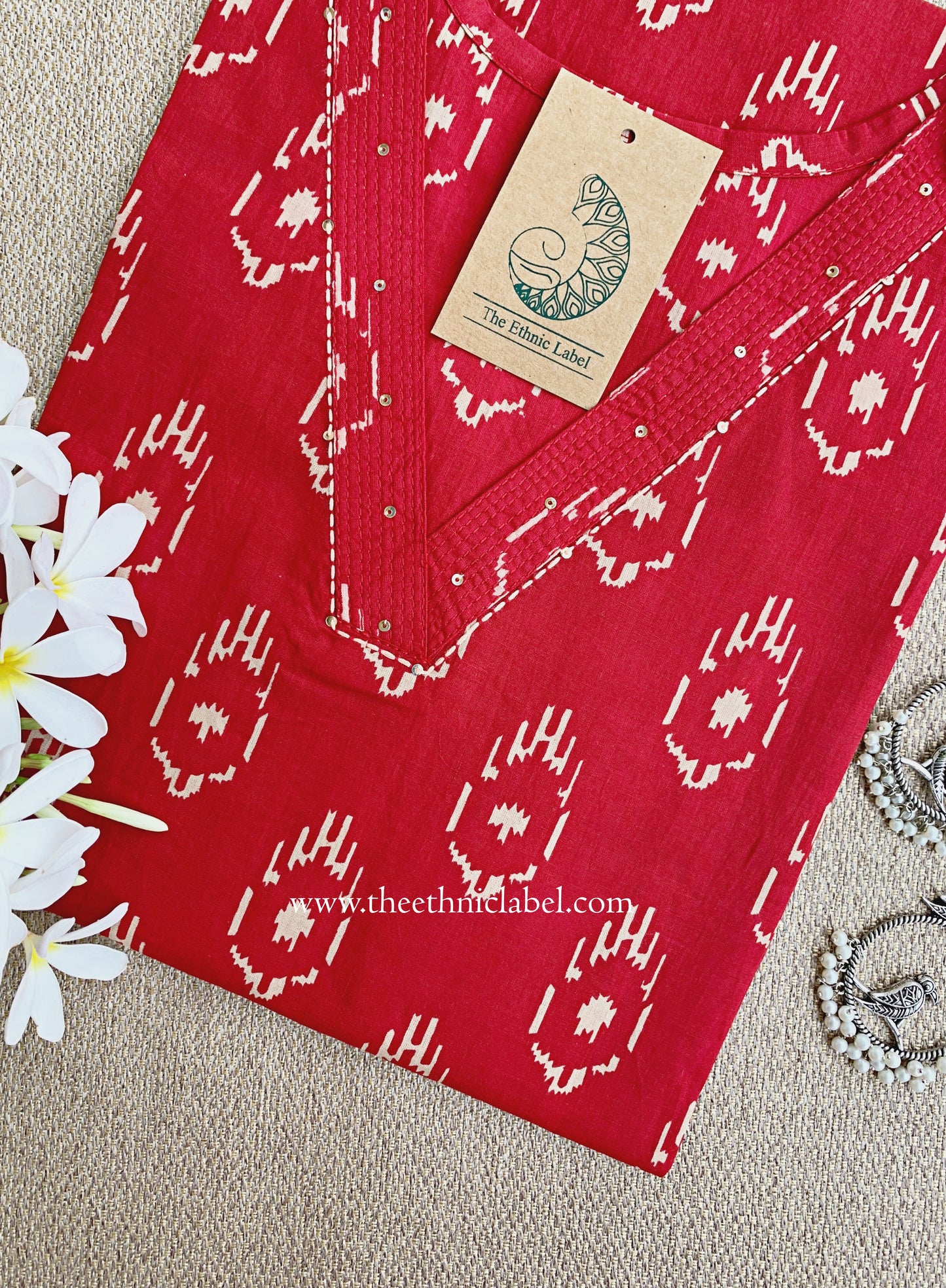"Shailee" Kantha Cotton kurta