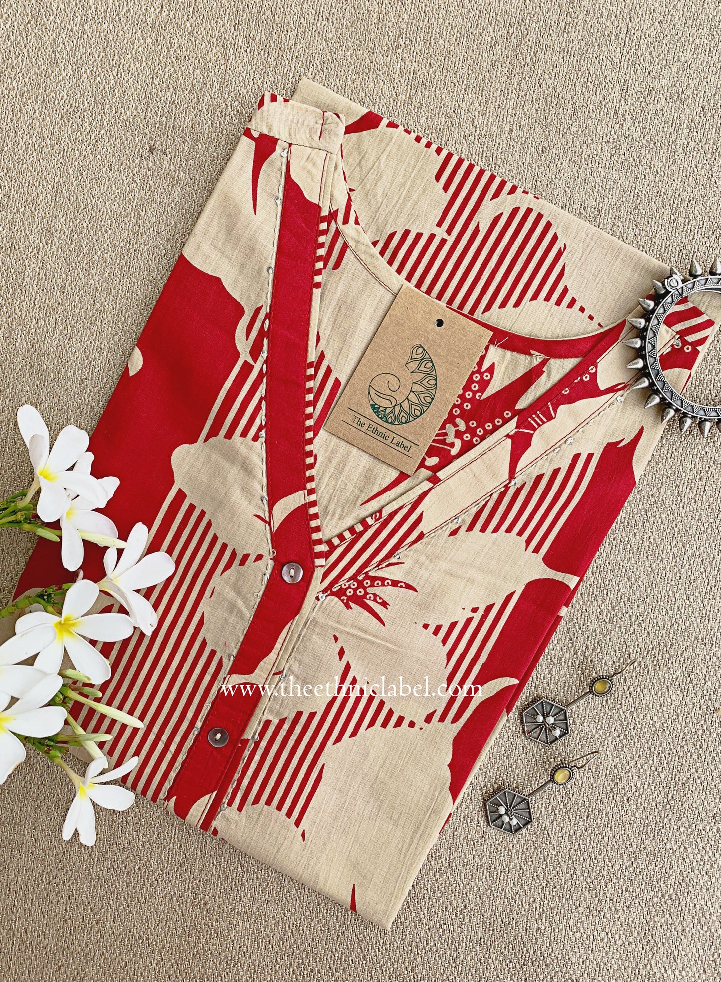 "Pavitra" Buttoned Cotton kurta