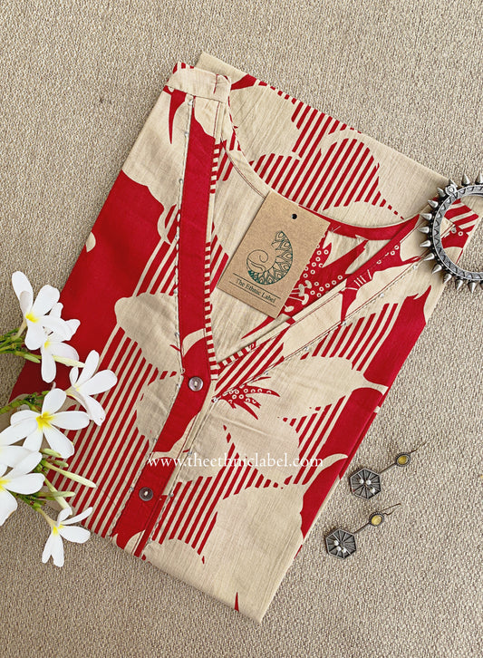 "Pavitra" Buttoned Cotton kurta