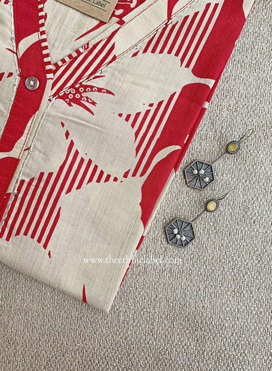 "Pavitra" Buttoned Cotton kurta