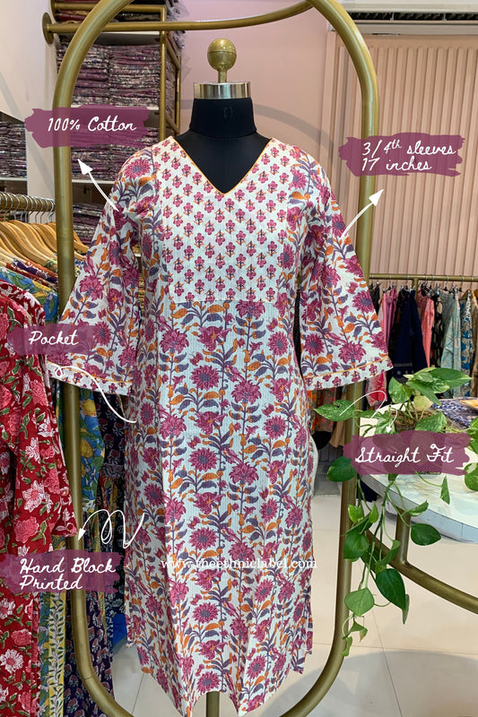 "Pratibha" Booti Cotton kurta