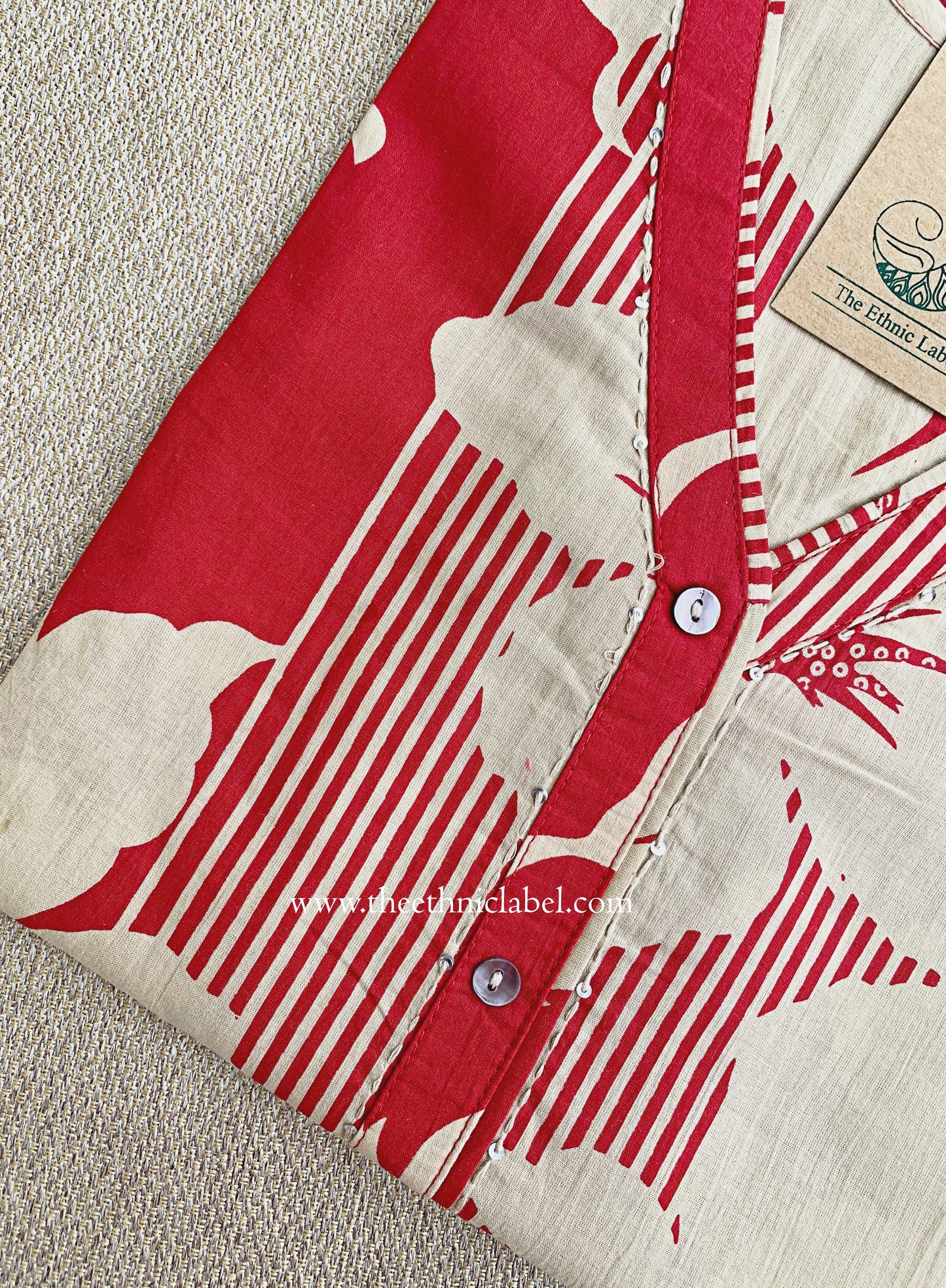 "Pavitra" Buttoned Cotton kurta