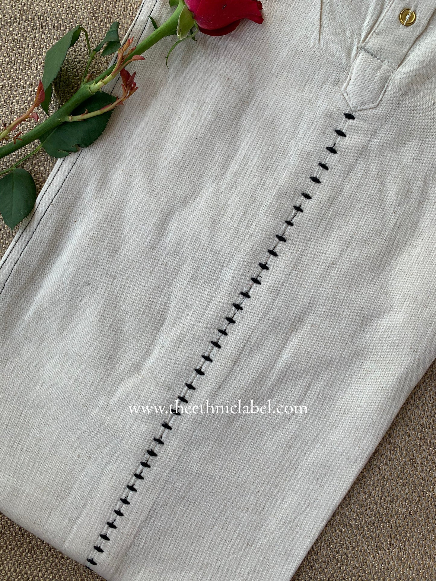 "Nirmal" Buttoned Cotton kurta