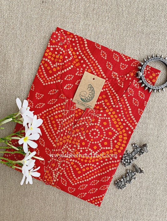 "Sutra" Bandhani Printed Cotton kurta