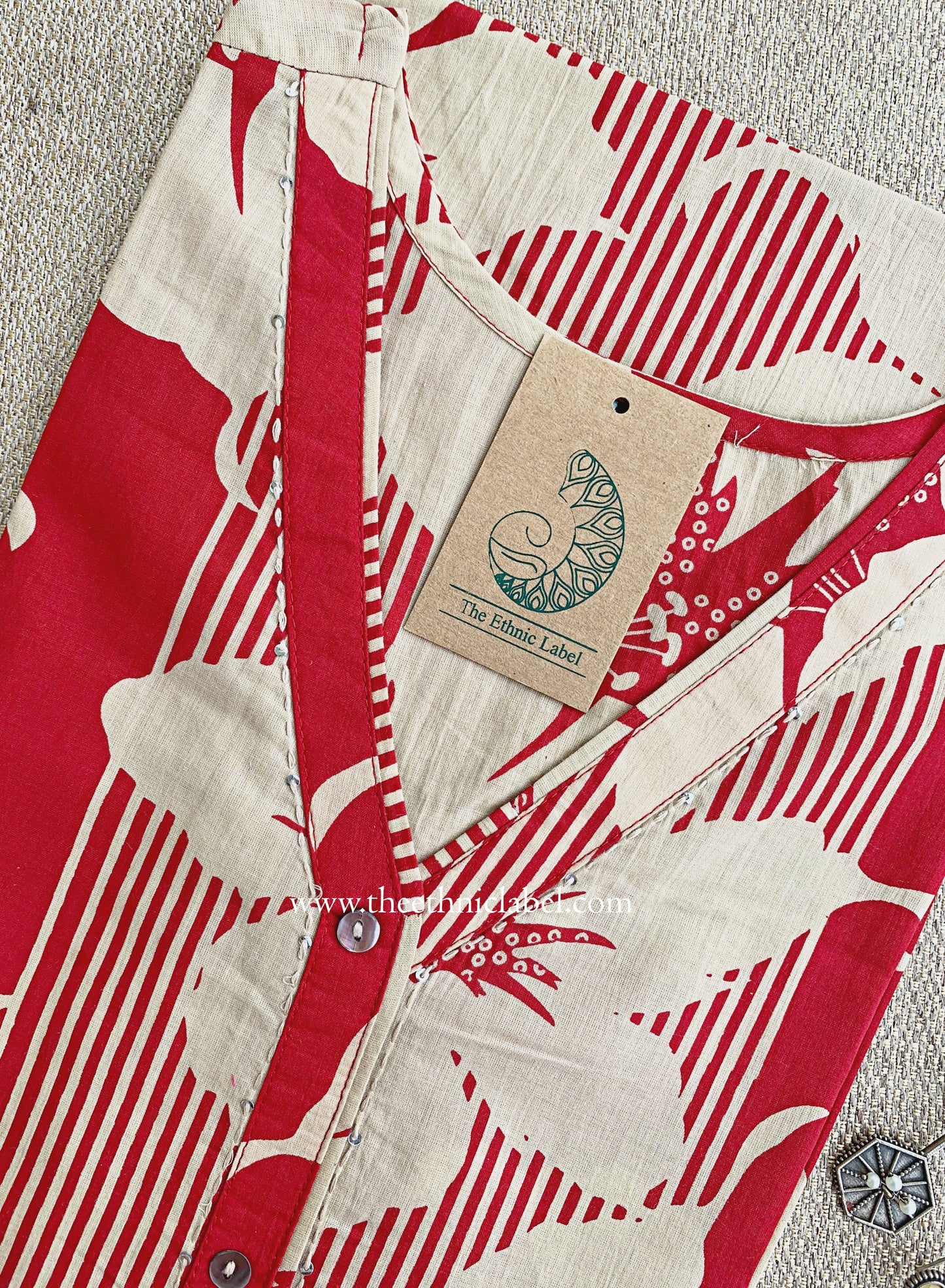 "Pavitra" Buttoned Cotton kurta