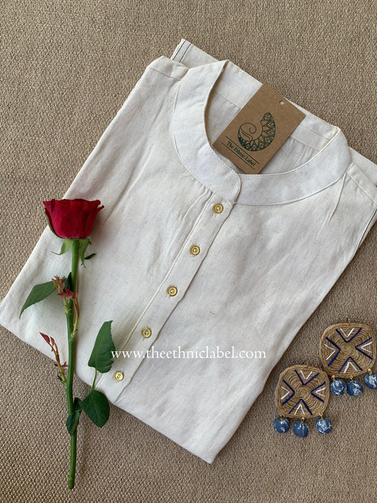 "Nirmal" Buttoned Cotton kurta