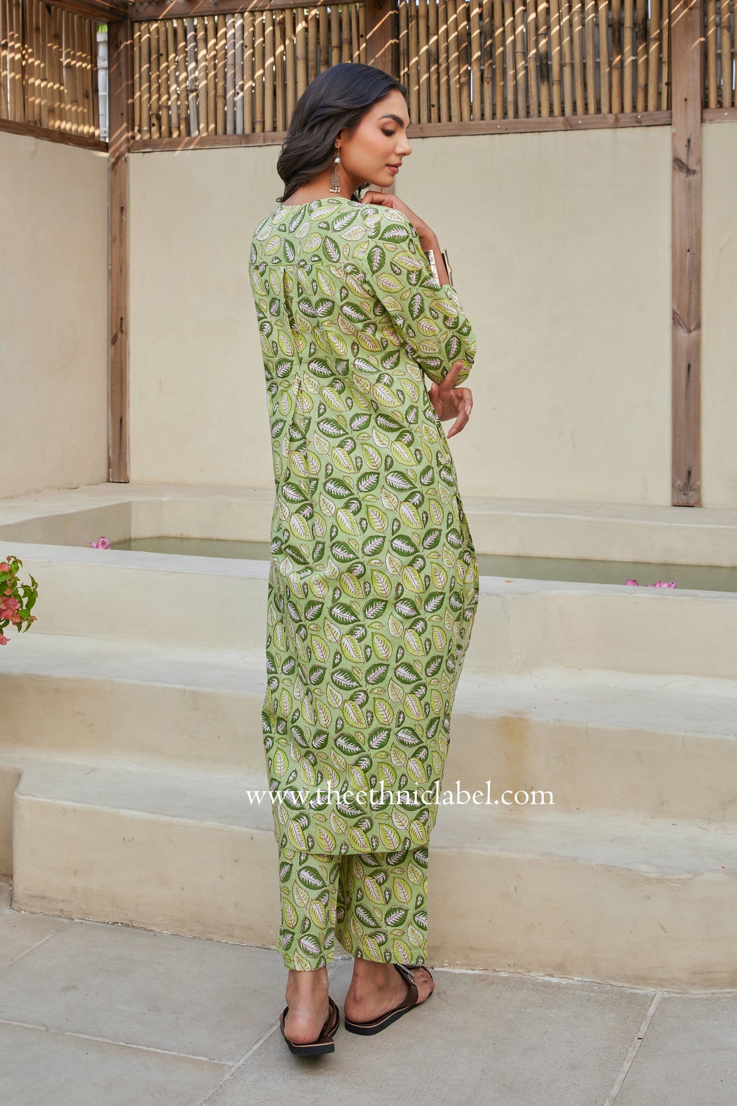 "Patti" Block Printed Buttoned Cotton kurta