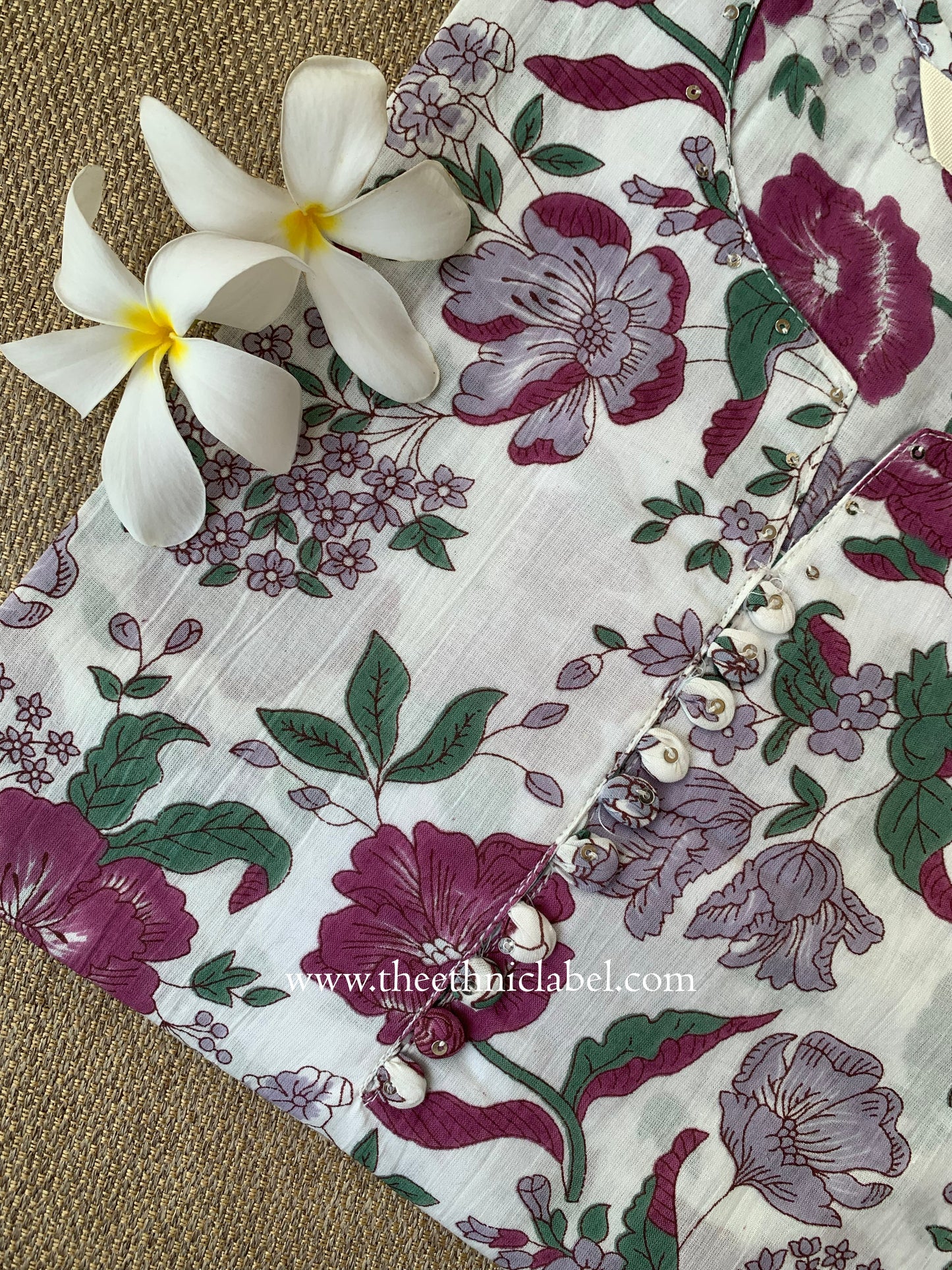 "Baagicha" Floral Cotton kurta- Big size