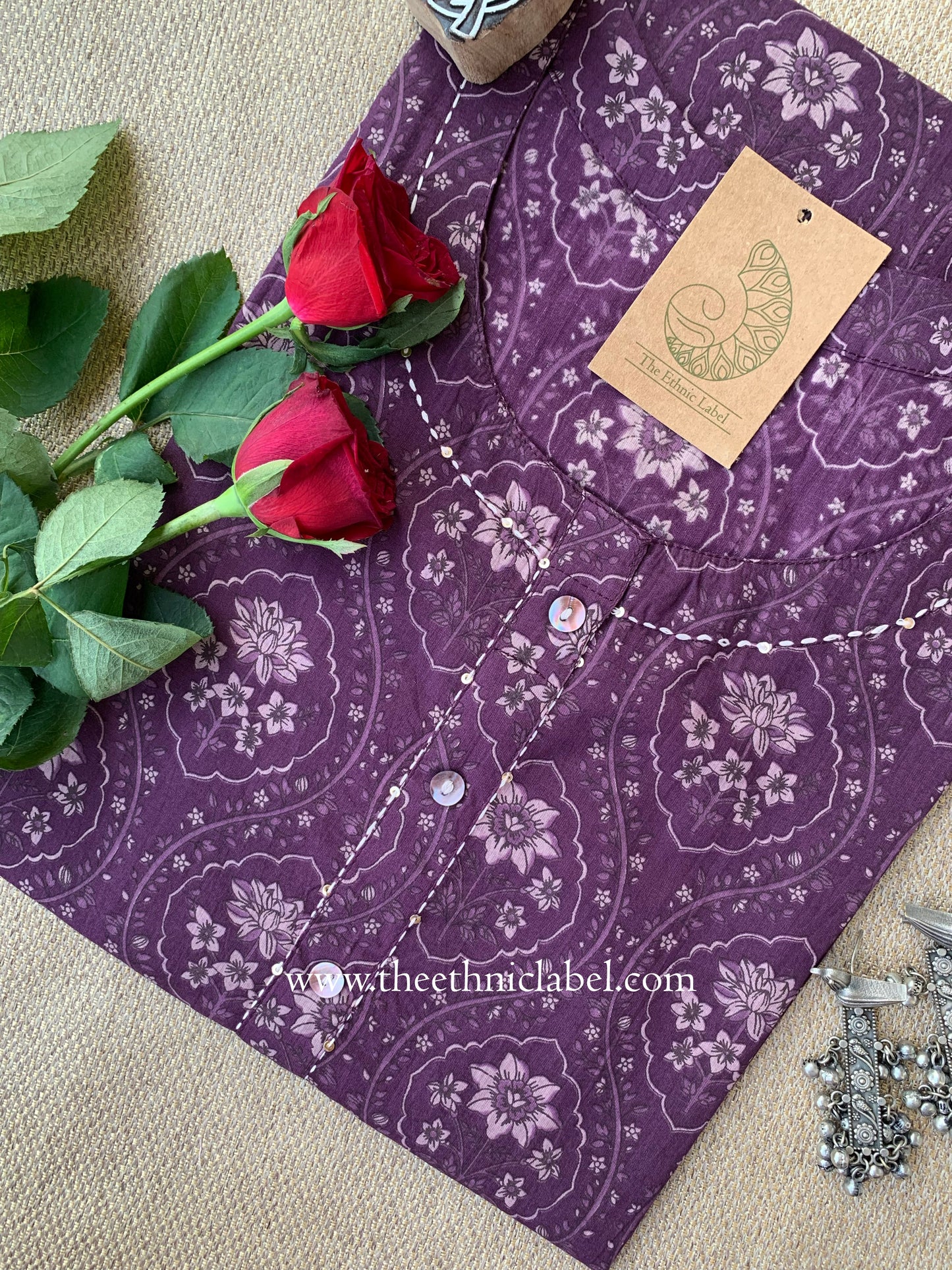 "Raabta" Mughal Kantha Cotton kurta