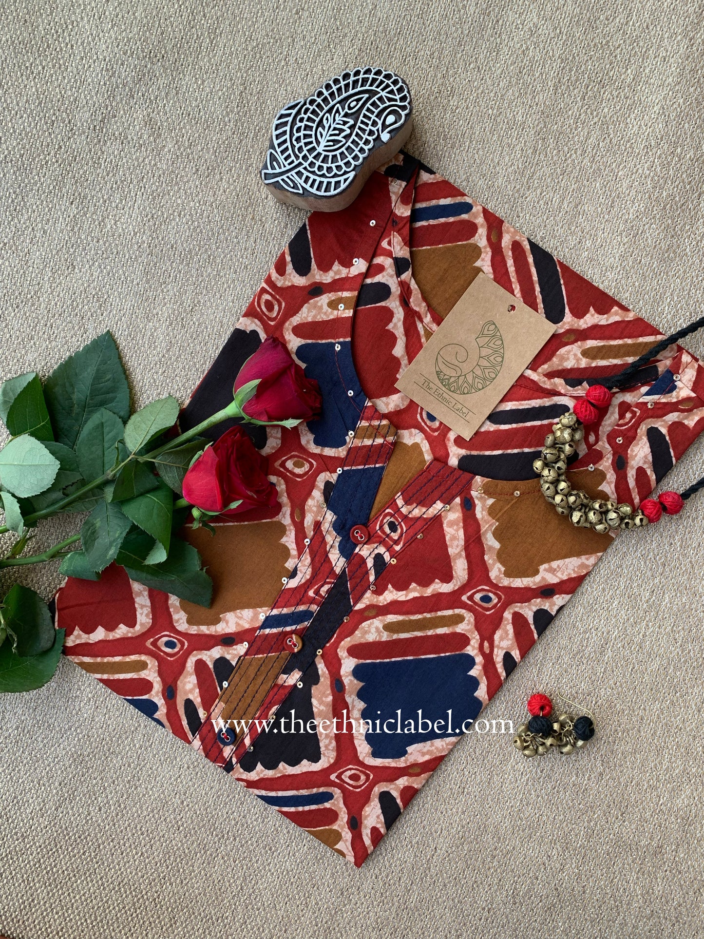 "Ziva" Pattern Cotton kurta