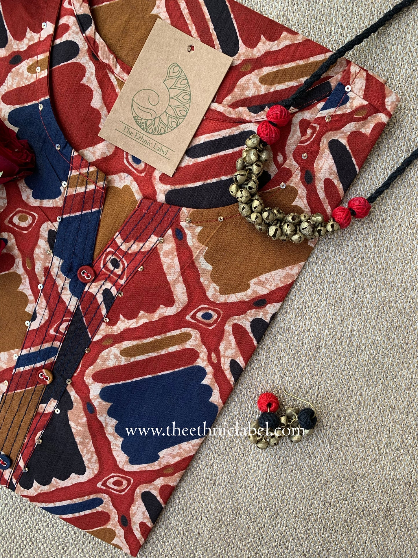 "Ziva" Pattern Cotton kurta