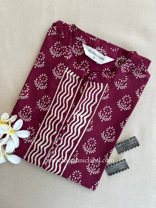 "Dastoor" Hand Block Printed Cotton Kurta