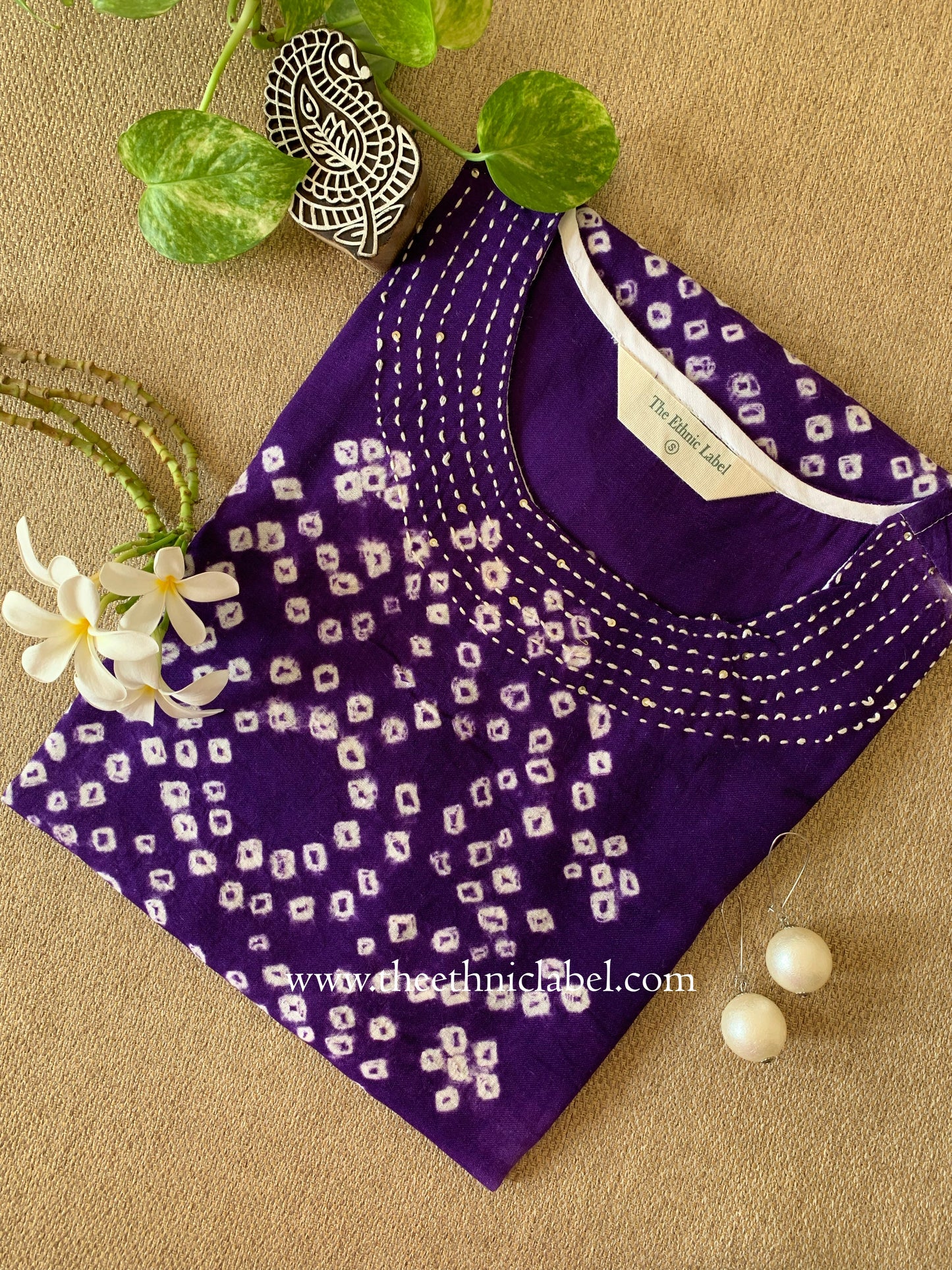 "Saaz" Pure Bandhani Cotton Kurta