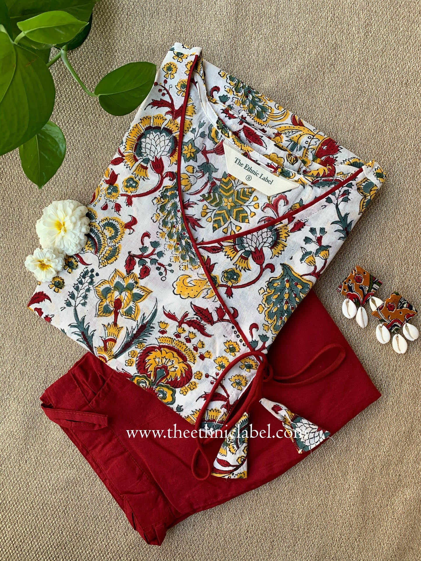 "Prishita" Hand Block Printed Kurta with Straight Pant-2pc