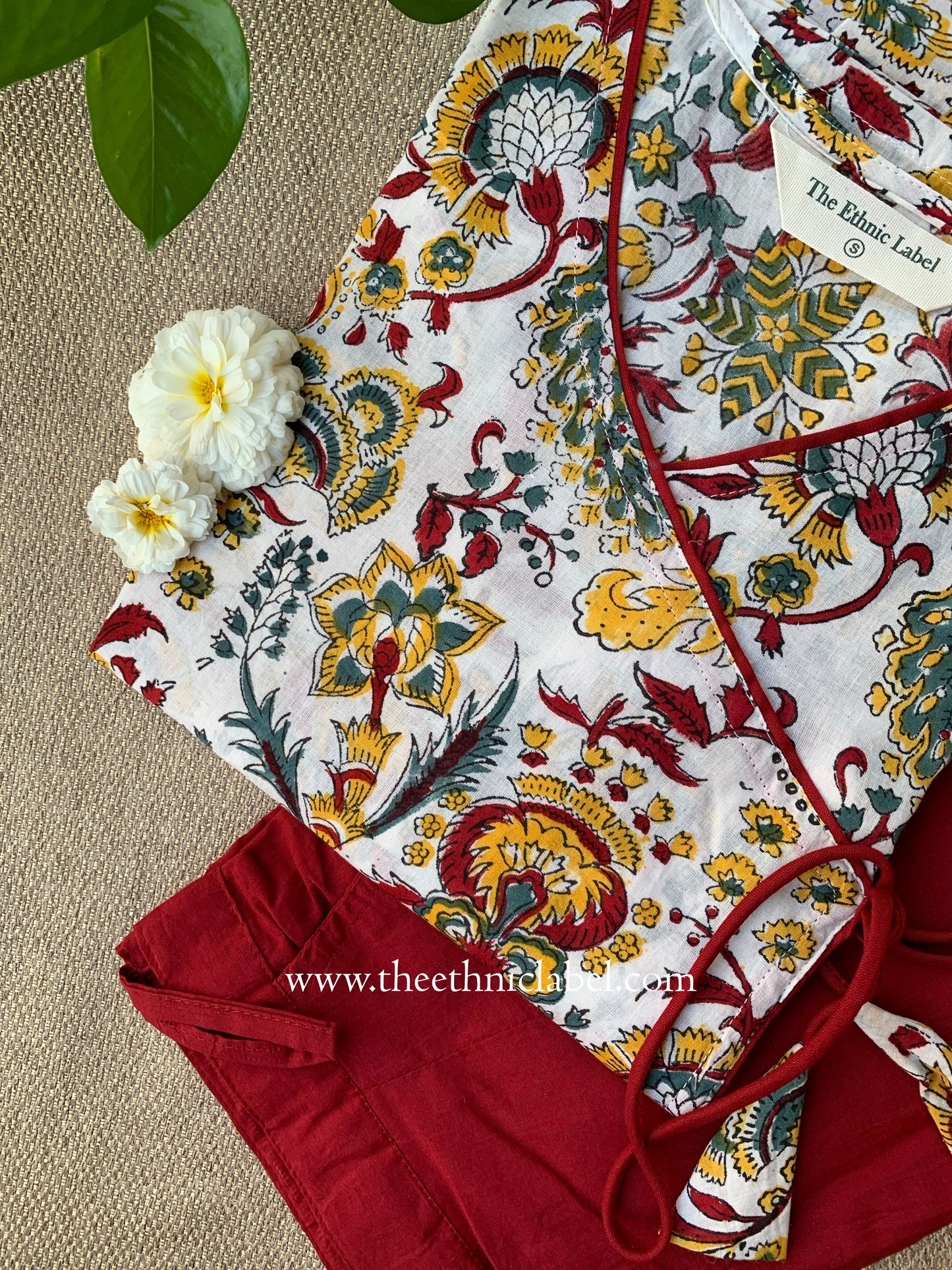 "Prishita" Hand Block Printed Kurta with Straight Pant-2pc