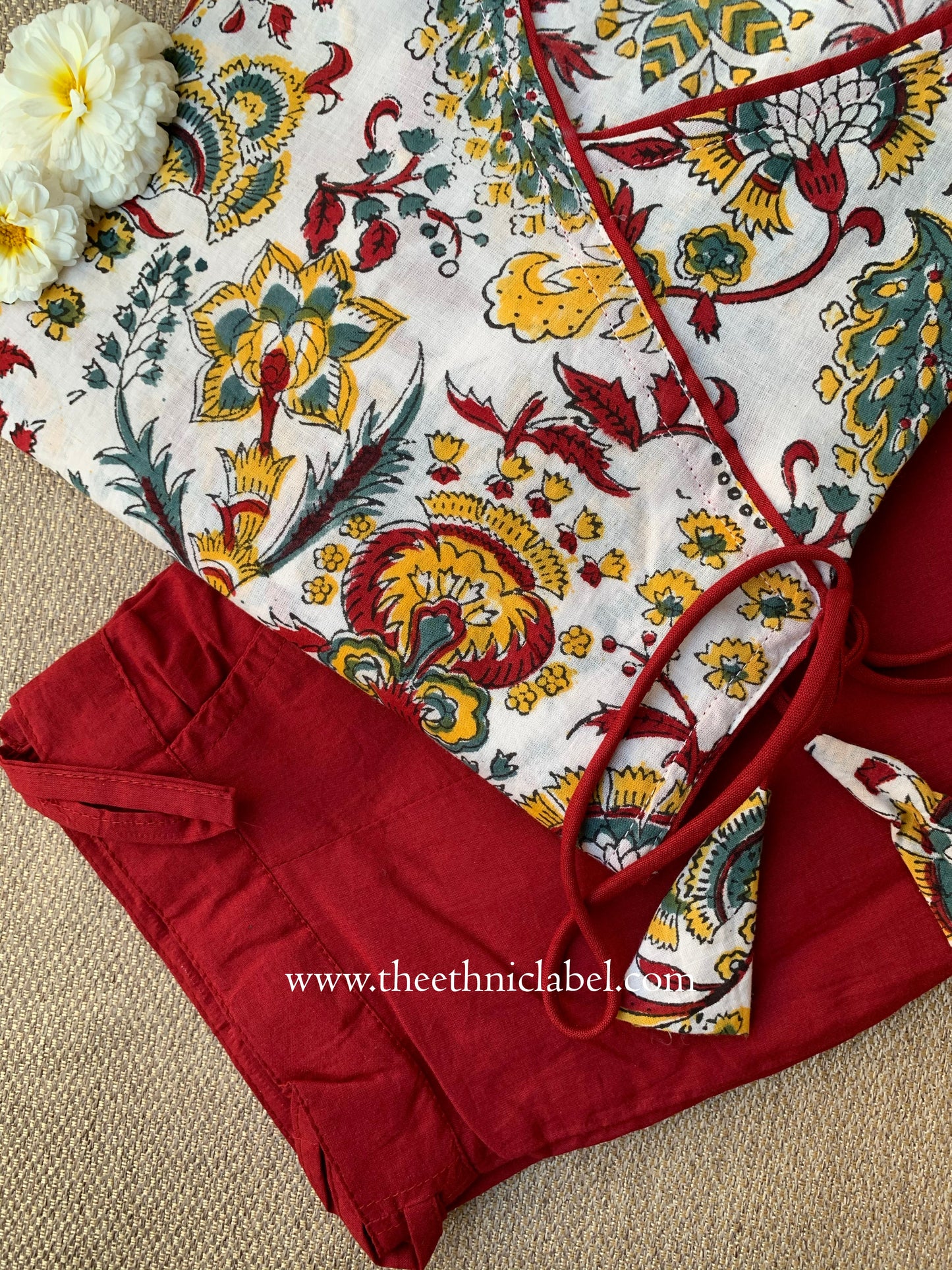 "Prishita" Hand Block Printed Kurta with Straight Pant-2pc