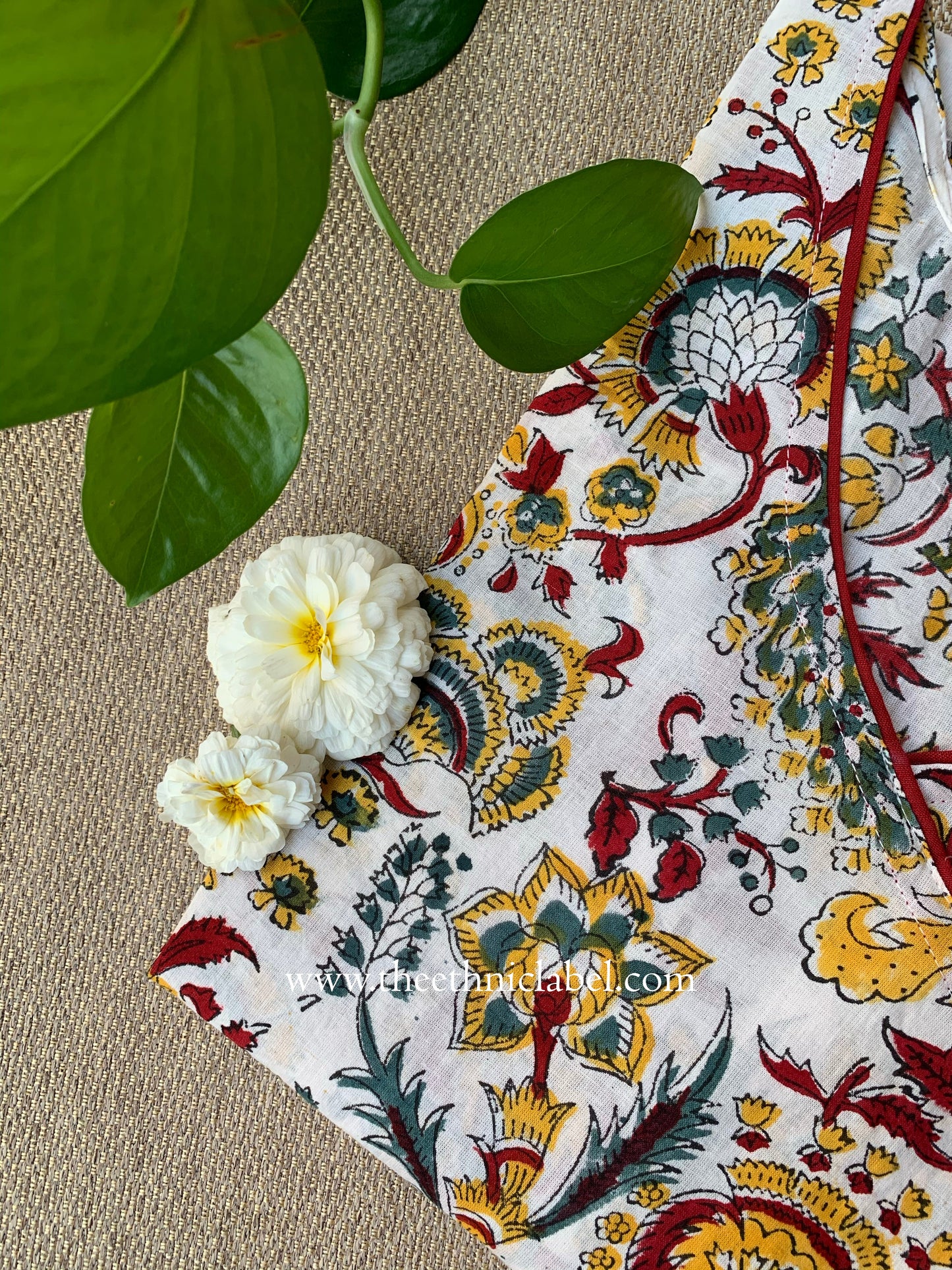 "Nargis" Hand Block Printed Cotton kurta