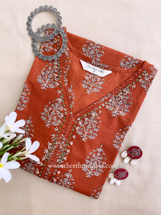 "Simar" Handwork Cotton kurta