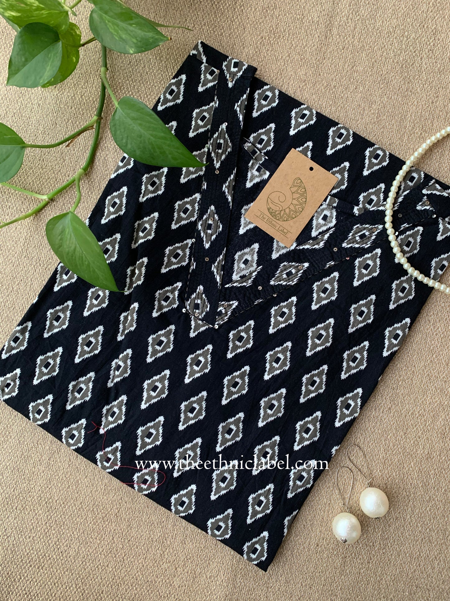 "Paheli" Kantha Cotton kurta - Big Size