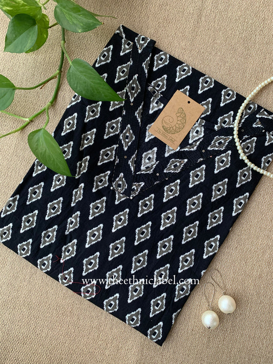 "Paheli" Kantha Cotton kurta - Big Size