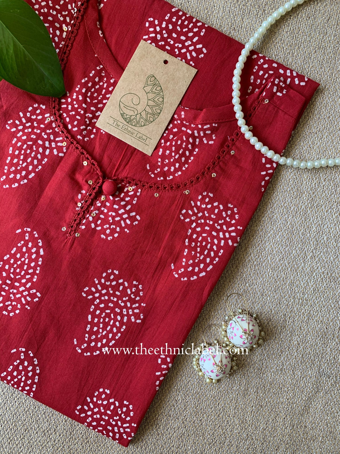 "Gulraiz" Laced Cotton kurta