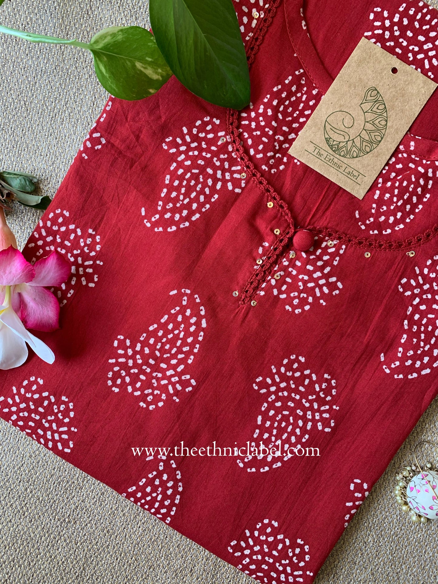 "Gulraiz" Laced Cotton kurta