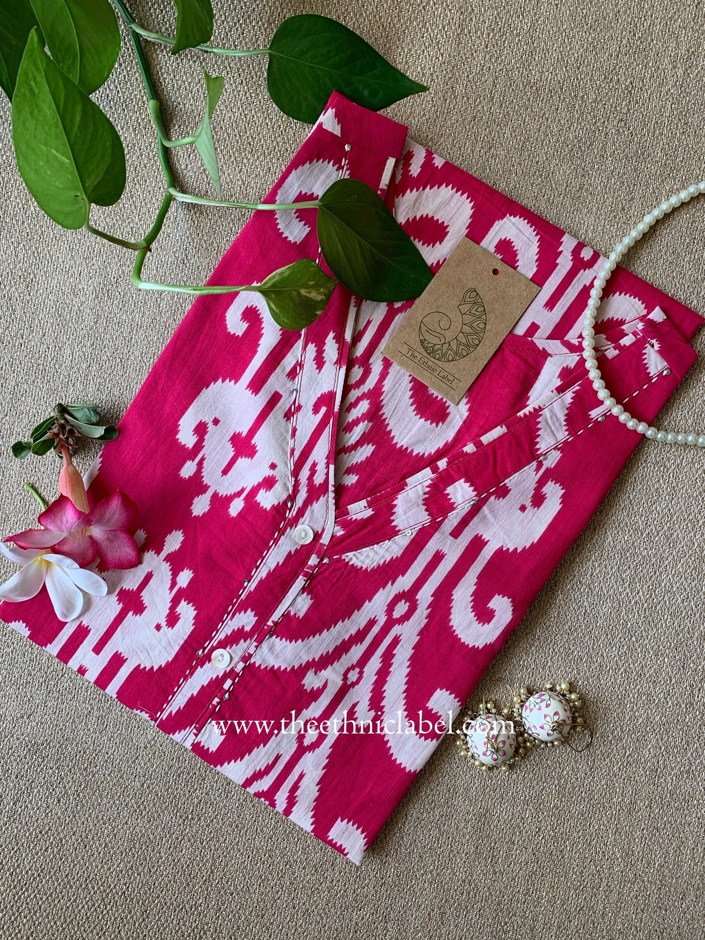 "Rajvi" Ikat Cotton kurta