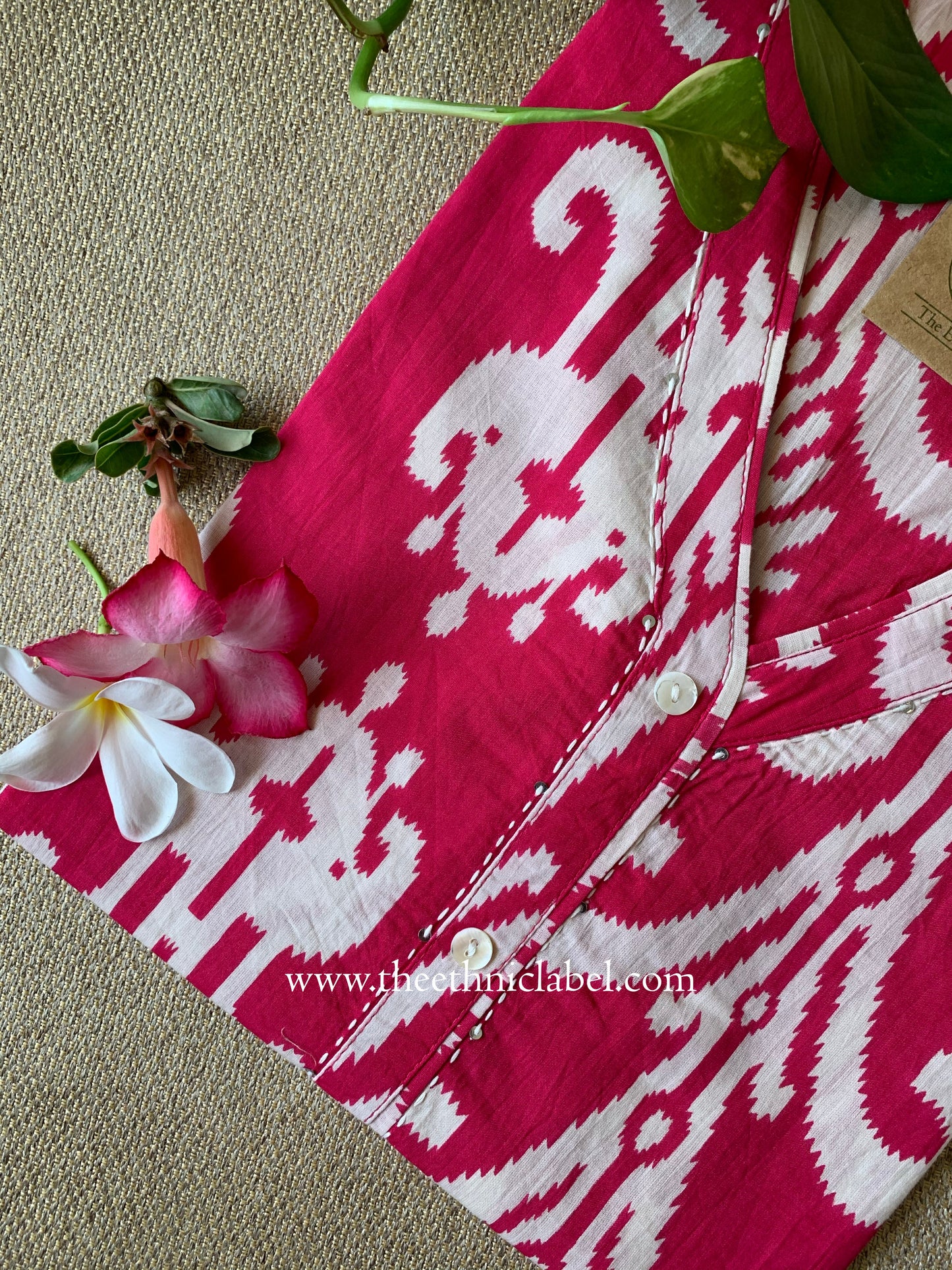 "Rajvi" Ikat Cotton kurta