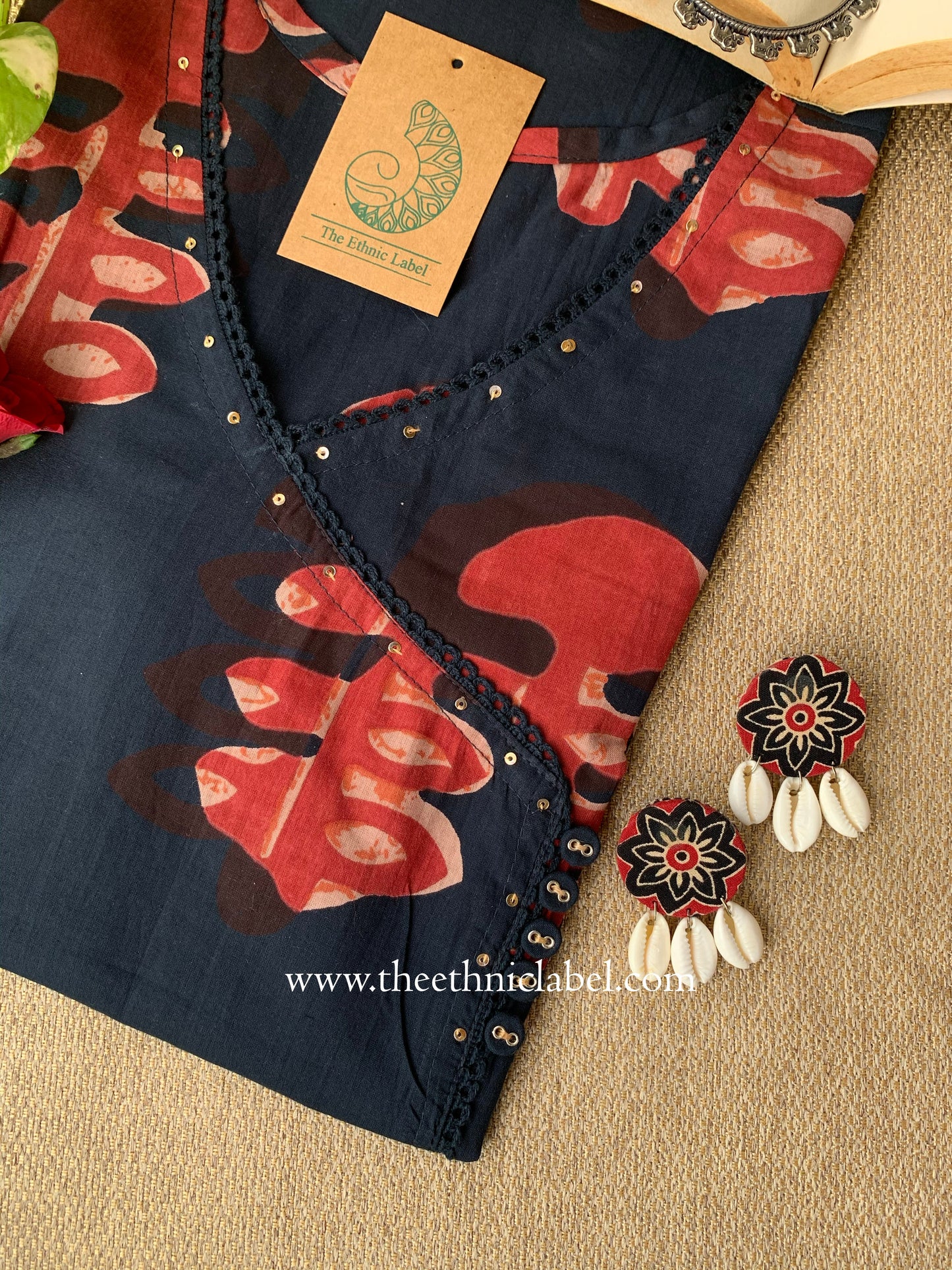 "Sarita" Angrakha Cotton kurta