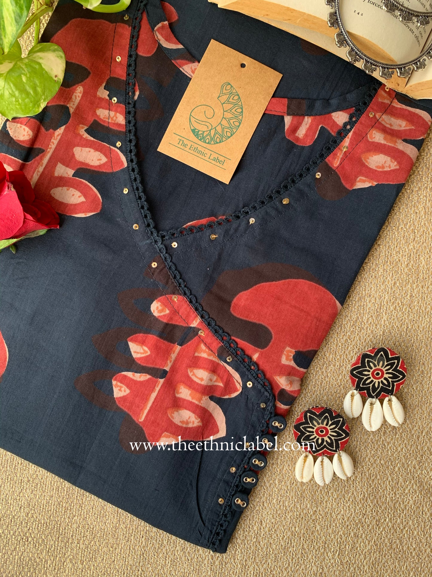 "Sarita" Angrakha Cotton kurta