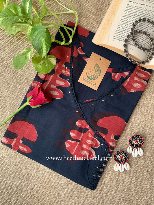 "Sarita" Angrakha Cotton kurta