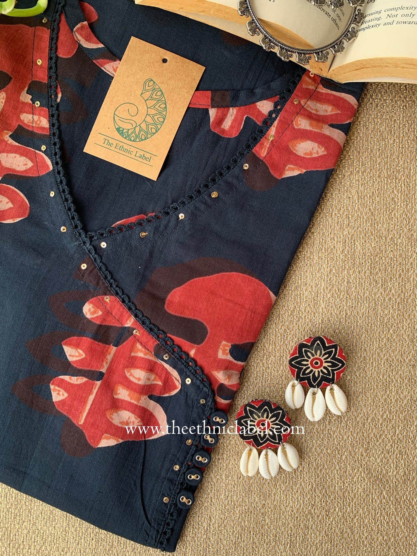 "Sarita" Angrakha Cotton kurta