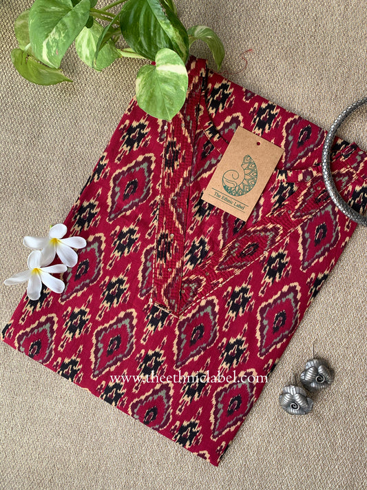 "Milan" Ikat Cotton kurta- S