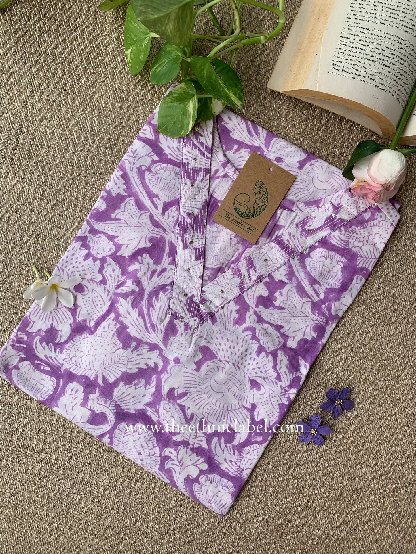 "Sia" Block Printed Cotton kurta